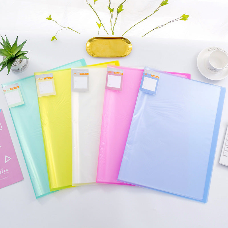 Color Transparent Information Booklet Insert Folder Drawing Album Folder Storage