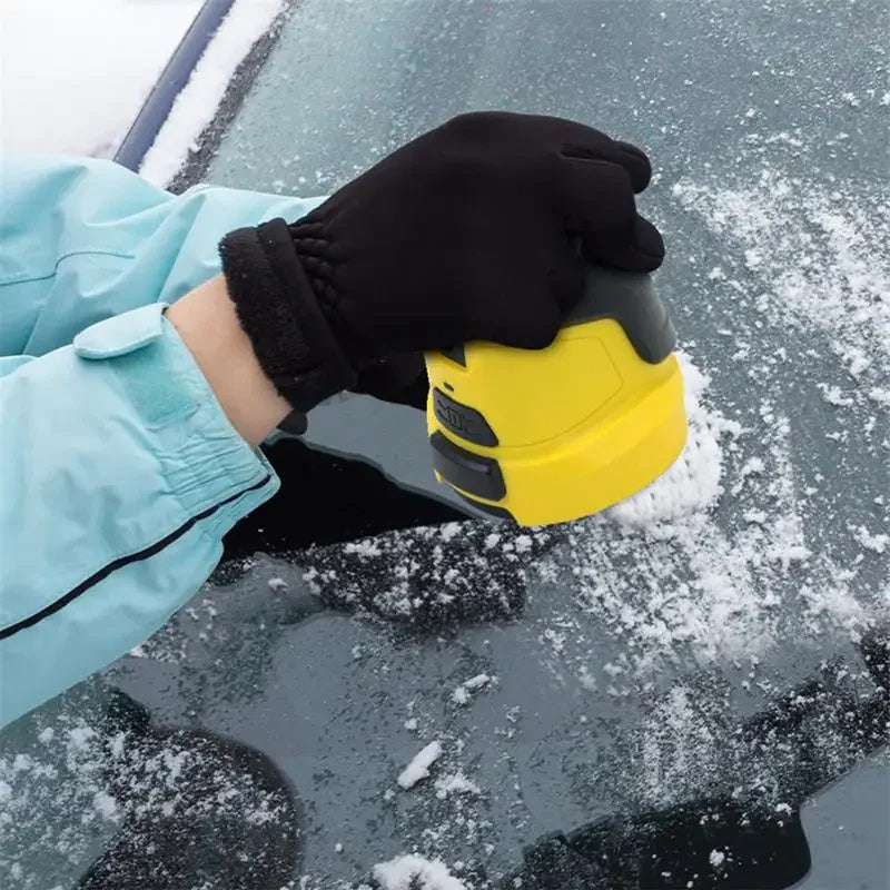 Cordless electric ice scraper with long battery life, portable for defrosting car windows