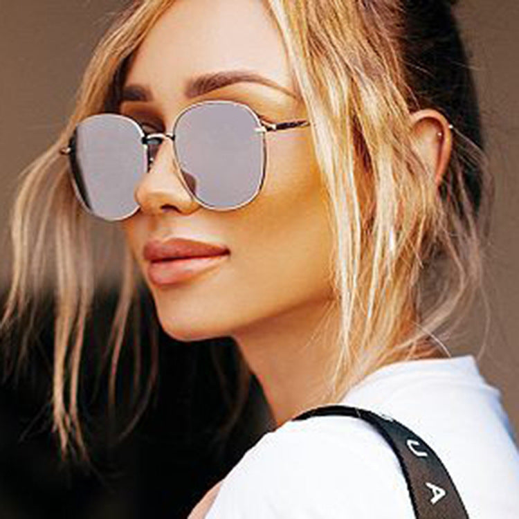 Metal Round Frame Sunglasses Personality Fashion Sunglasses Ladies Retro