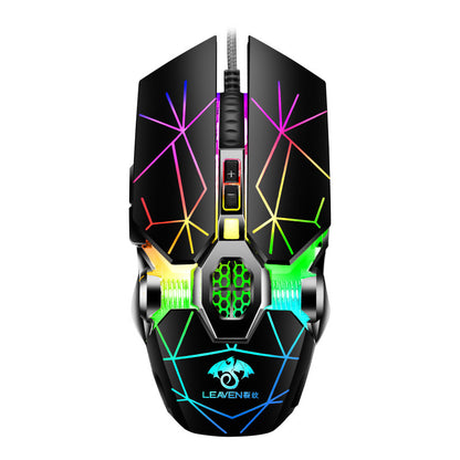 Usb Wired Computer Office Gaming Luminous Rgb Mechanical Mouse