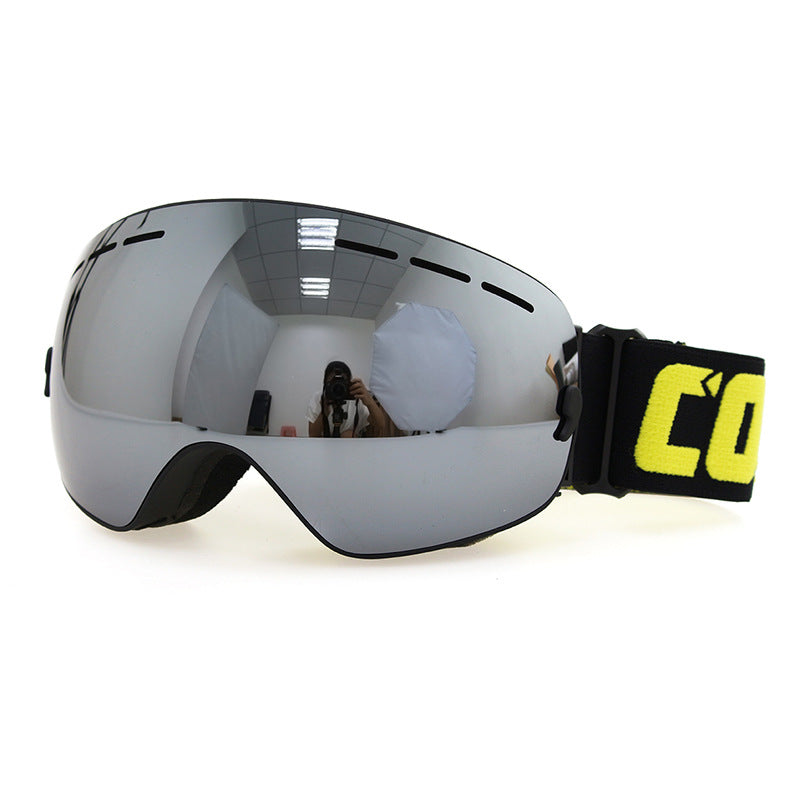 Double anti-fog ski goggles