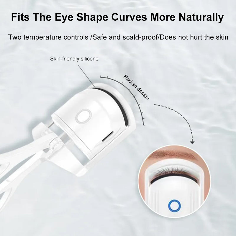 Eyelash Curler Portable Electric Heated Comb Eye Lash Long Lasting Eyelashes Curls Thermal Eyelash Curler Makeup Tools Heated Eyelash Curlers,Rechargeable Electric Eyelash Curler,Handheld Eyelash Heat