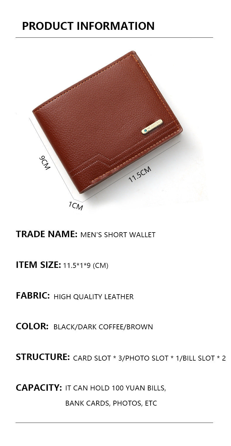 Soft Leather Multi-card Slot Small Wallet