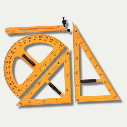 Triangle Ruler And Protractor Set Mathematics Teaching Tools