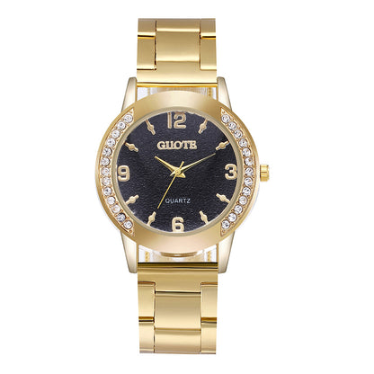 Women's Fashion Diamond Case Quartz Watch