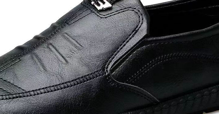 Scarpe slip-on in pelle da uomo eleganti, traspiranti e leggere