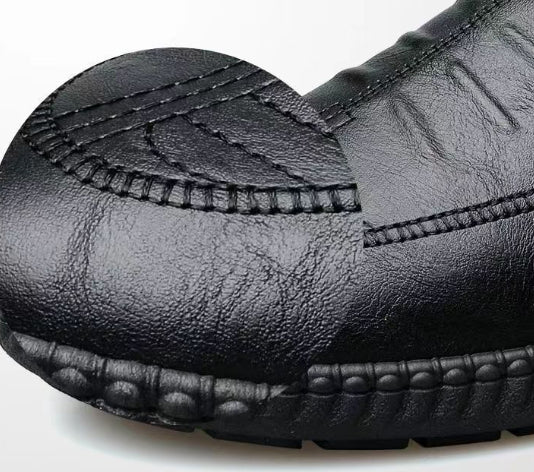 Scarpe slip-on in pelle da uomo eleganti, traspiranti e leggere