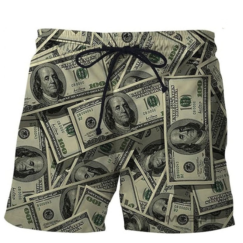 Men's Casual 3d Printed Beach Boxer Shorts