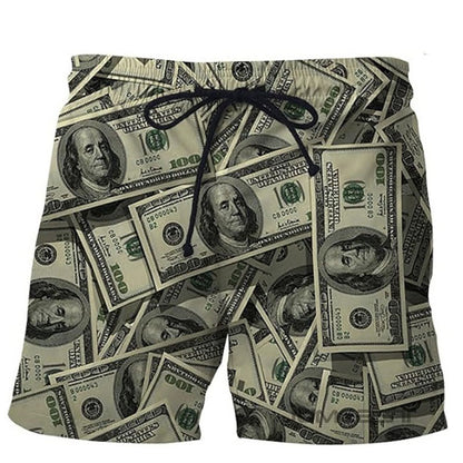 Men's Casual 3d Printed Beach Boxer Shorts