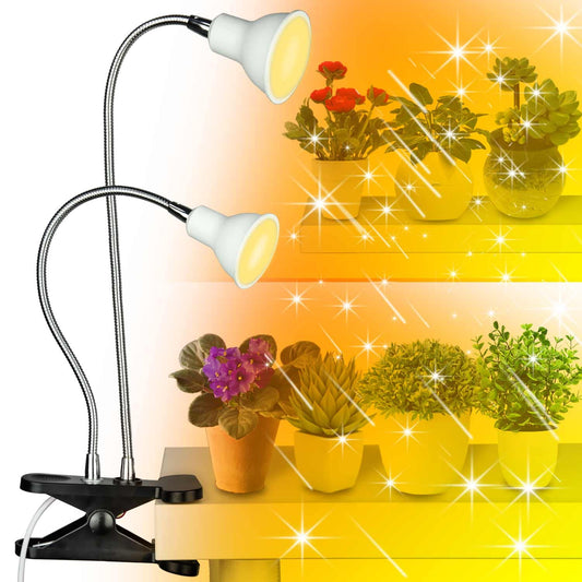 LED Grow Light 360 Degrees Flexible Desk Lamp Holder E27 Base Light Socket Gooseneck Clip-On Cable With On Off