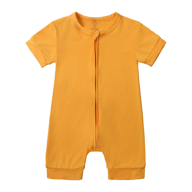 Bamboo Fiber Clothes For Babies Zipper Jumpsuit