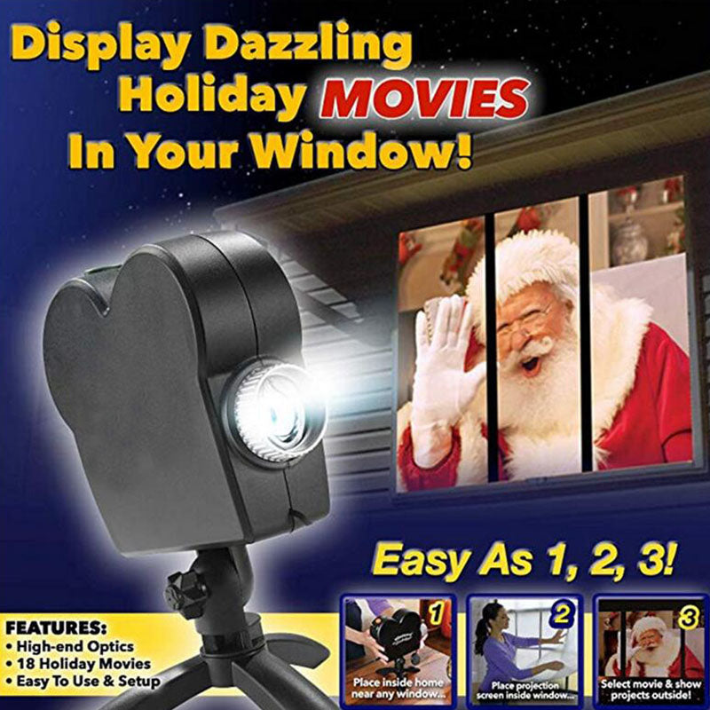 Window LED Lights Display Laser Halloween Home DJ Show Lights Christmas Spotlight Projector Movie Party Lights