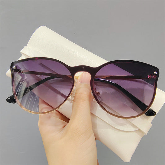 Rimless Cat Eye Ladies Sunglasses Trendy Fashion Sunglasses