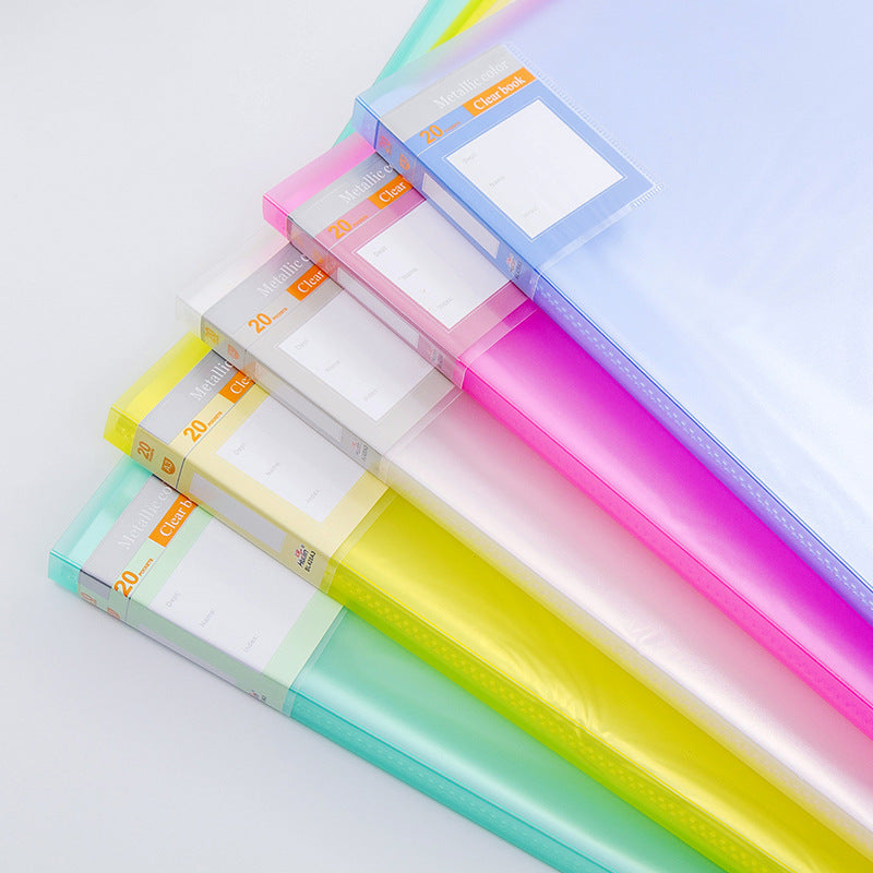 Color Transparent Information Booklet Insert Folder Drawing Album Folder Storage