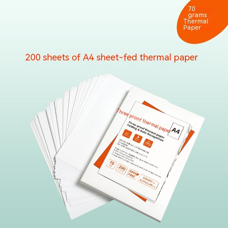 A4 Thermosensitive Printing Paper Special Paper Three-proof Folding Paper