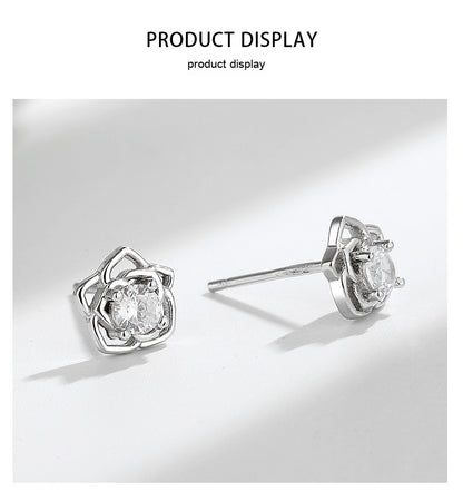 S999 New Rose High-grade Summer Minority Simple Earrings