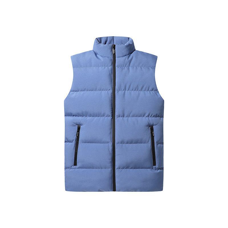 Men's Autumn And Winter Leisure Fashion Zipper Solid Color Vest