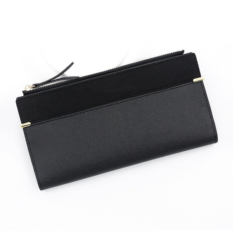 Frosted Leather Long Purse For Women