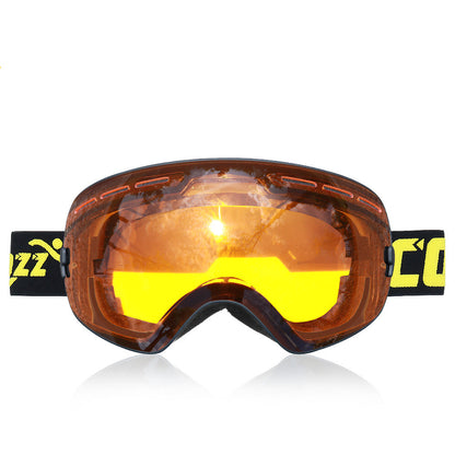 Double anti-fog ski goggles