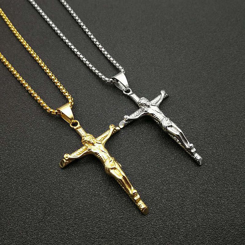 Titanium Steel Gilded Catholic Jesus