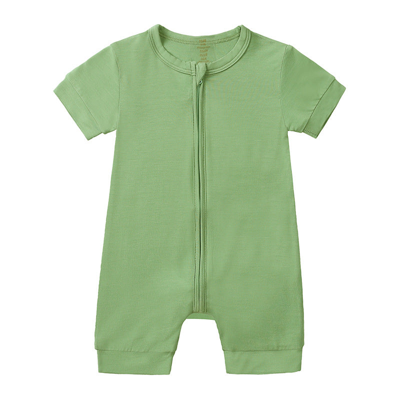 Bamboo Fiber Clothes For Babies Zipper Jumpsuit