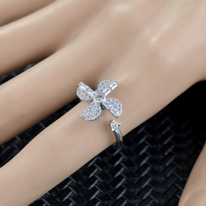 Women's Adjustable Rotatable Butterfly Ring