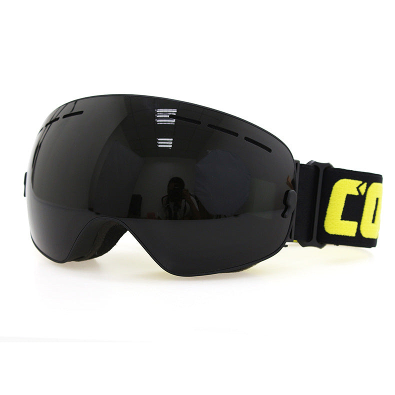 Double anti-fog ski goggles