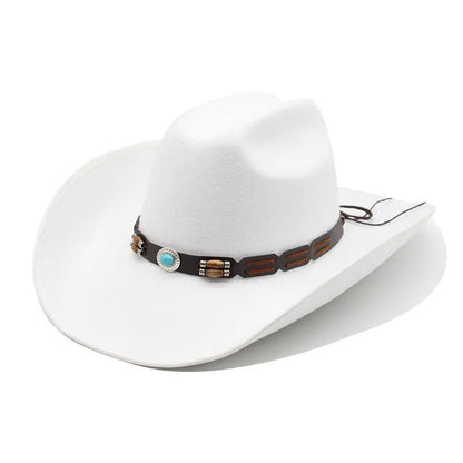 Woolen Hat, Turquoise Belt, Western Denim