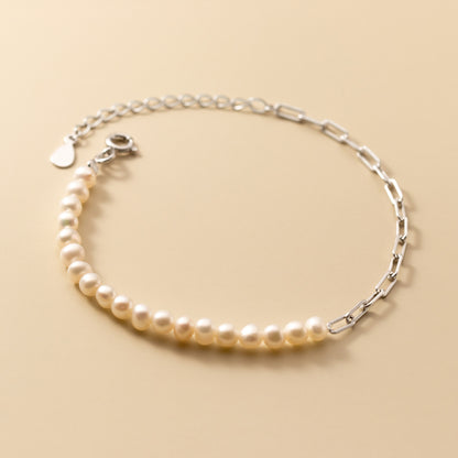 Women's Elegant Pearl Square Hollow Bracelet