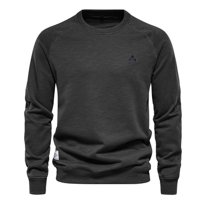 Men's Loose Casual Solid Color Round Neck Sweater