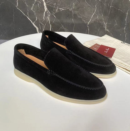 Mocassini estivi da uomo, casual e con suola piatta, scarpe slip-on per guida