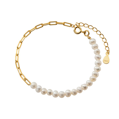 Women's Elegant Pearl Square Hollow Bracelet