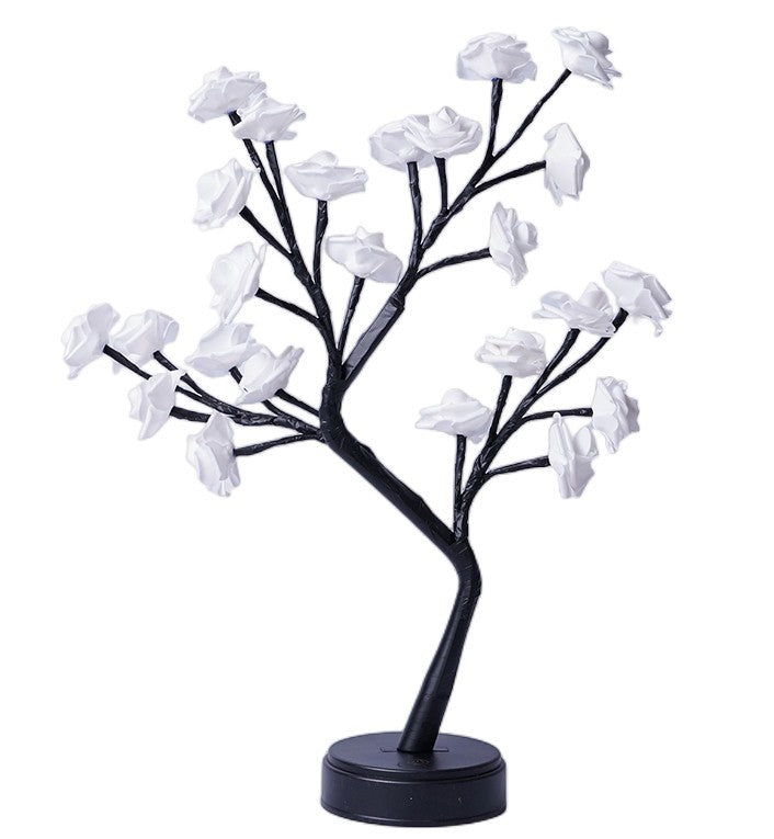 Table Lamp Flower Tree Rose Lamps Fairy Desk Night Lights USB Operated Gifts For Wedding Valentine Christmas Decoration