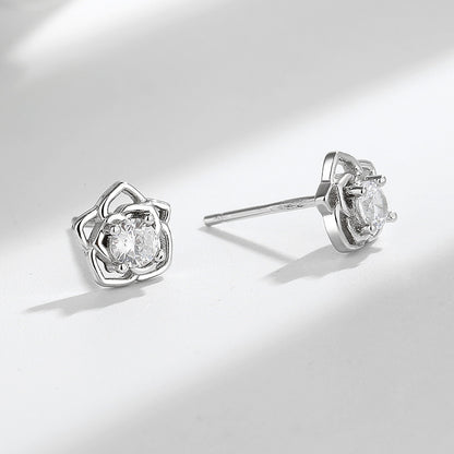 S999 New Rose High-grade Summer Minority Simple Earrings