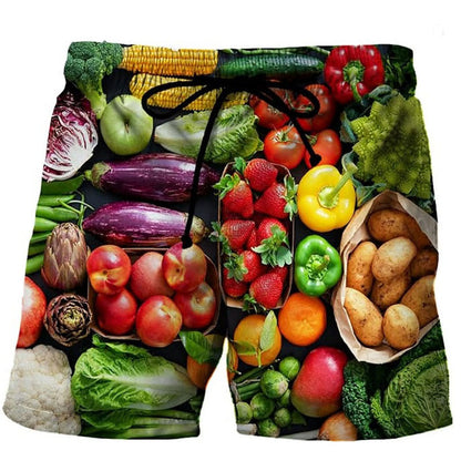 Men's Casual 3d Printed Beach Boxer Shorts