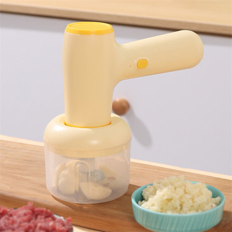 2 In 1 Electric Garlic Chopper USB Rechargeable Vegetable Chili Meat Ginger Masher Handheld Multipurpose Kitchen Gadgets