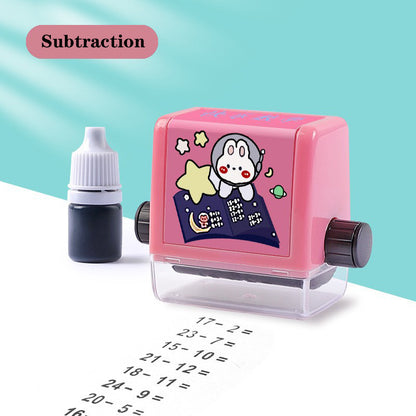 Math Roller Stamp Addition Subtraction Multiplication Division Practice Digital Type Mathematical Operation Stamp Pupils Teacher