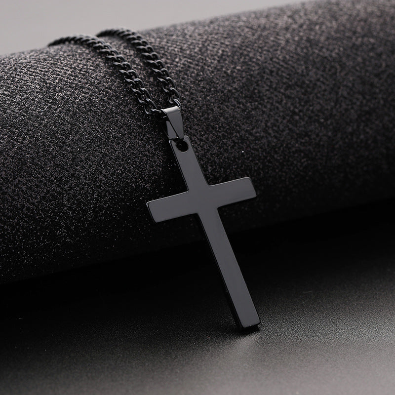 Stainless Steel Cross Shelf Men's Necklace