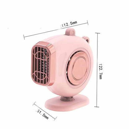 Low noise car heater and defroster fan, use hot and cold to clear fog from windows