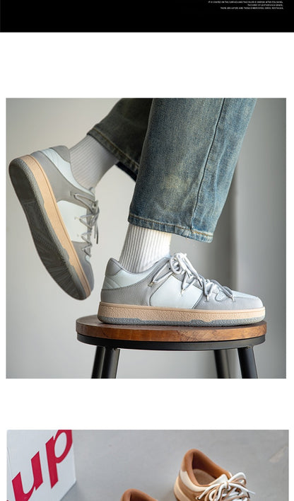 Sneaker casual con suola platform, traspirante e allacciata