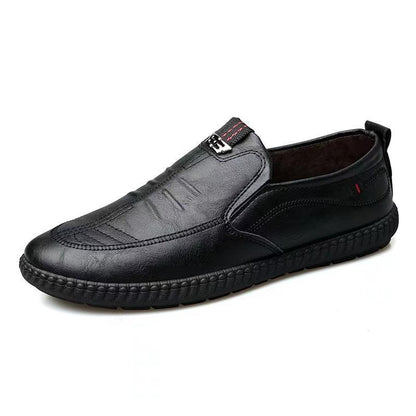 Scarpe slip-on in pelle da uomo eleganti, traspiranti e leggere