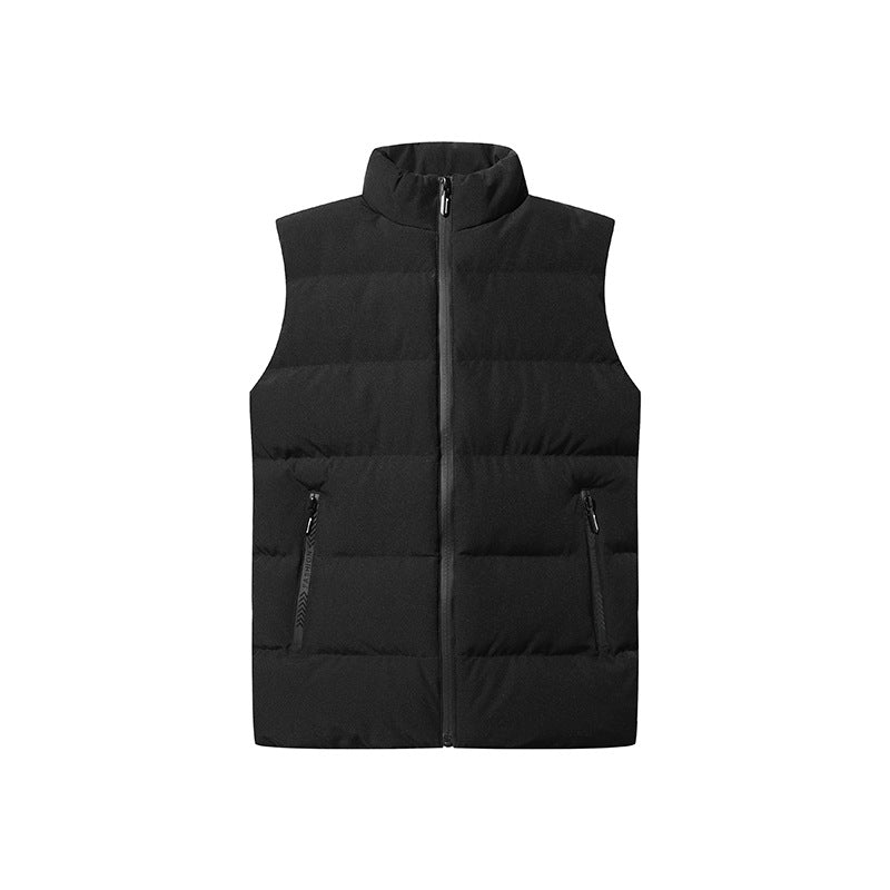 Men's Autumn And Winter Leisure Fashion Zipper Solid Color Vest