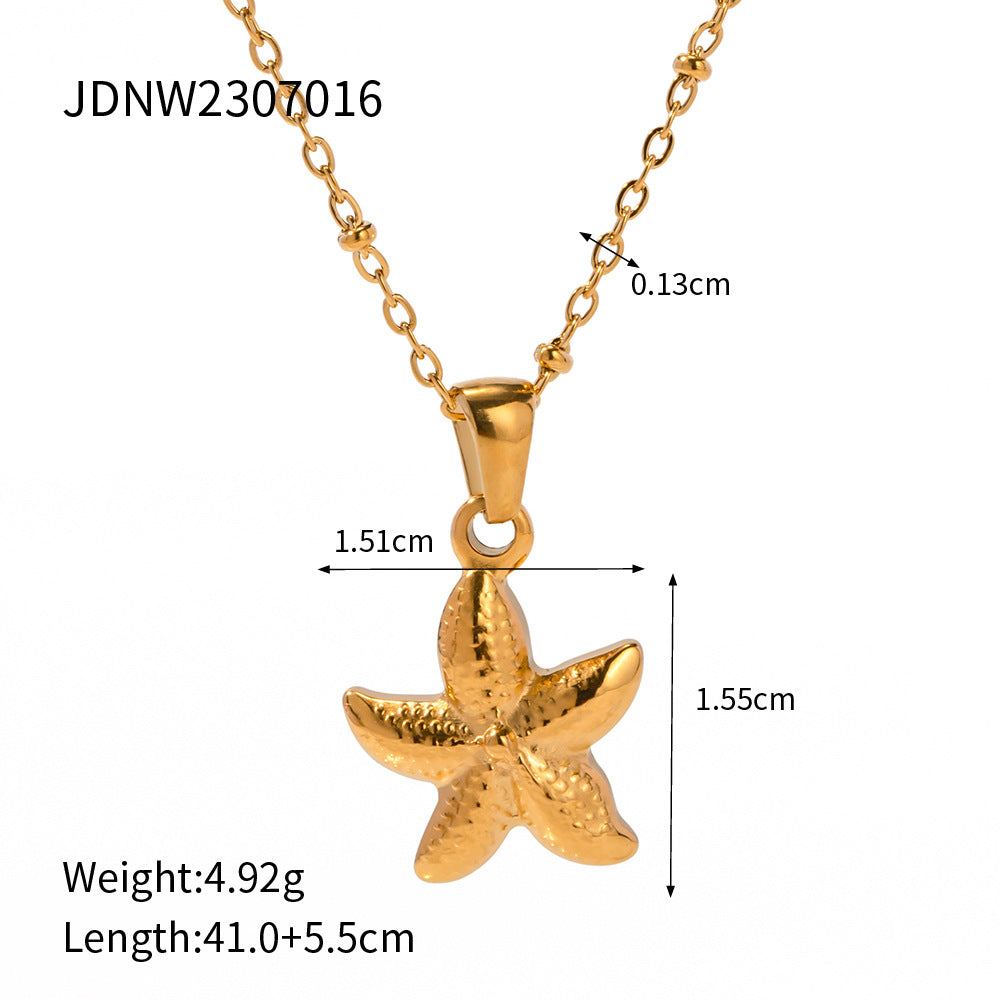 Women's Starfish Pendant Necklace All-matching