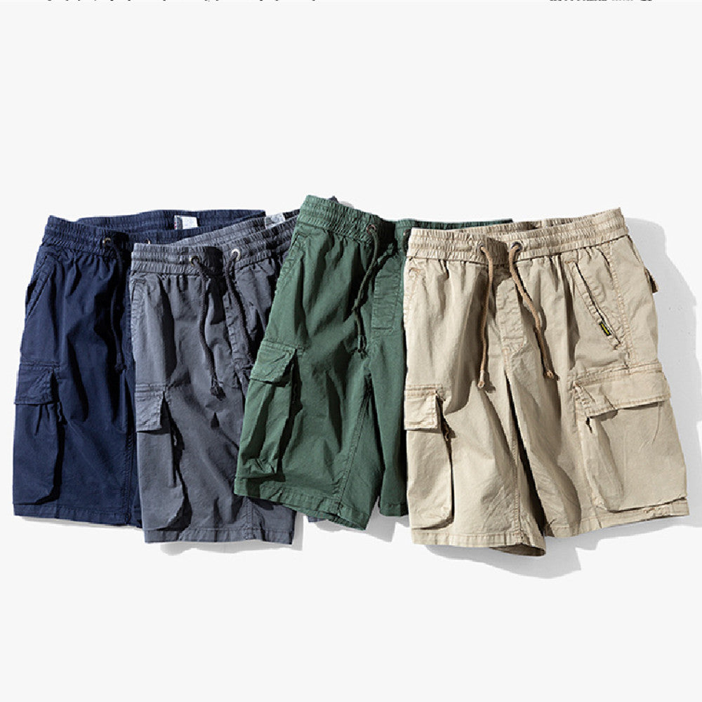 Cropped Pants Men's Loose Cargo Shorts Men's Korean-style Fashionable Casual Pants