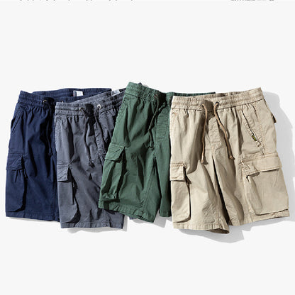 Cropped Pants Men's Loose Cargo Shorts Men's Korean-style Fashionable Casual Pants