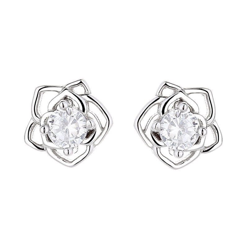 S999 New Rose High-grade Summer Minority Simple Earrings