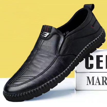 Scarpe slip-on in pelle da uomo eleganti, traspiranti e leggere